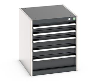 Cabinet consists of 2 x 75mm, 2 x 100mm and 1 x 150mm high drawers 100% extension drawer with internal dimensions of 400mm wide x 400mm deep. The drawers... Bott Cubio Drawer Cabinets 525 x 650 Engineering tool storage cabinets